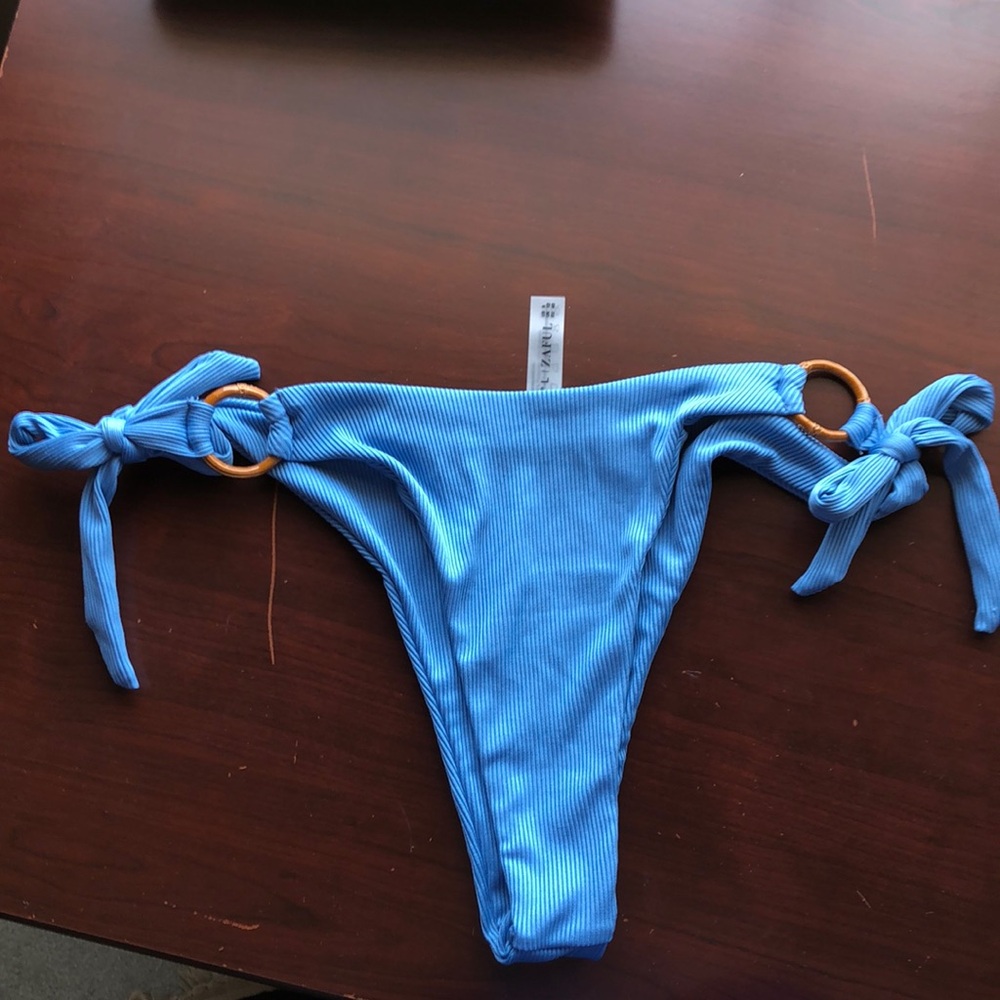 Blue Women's Swim Bottom with cute Ring Detail on sides. Size 8 (uk size 12)